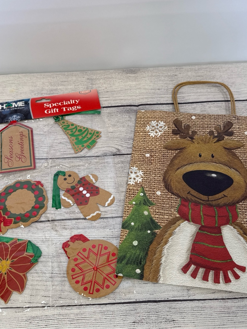 Christmas Gift Tags & Gift Bag Bundle 2 Piece